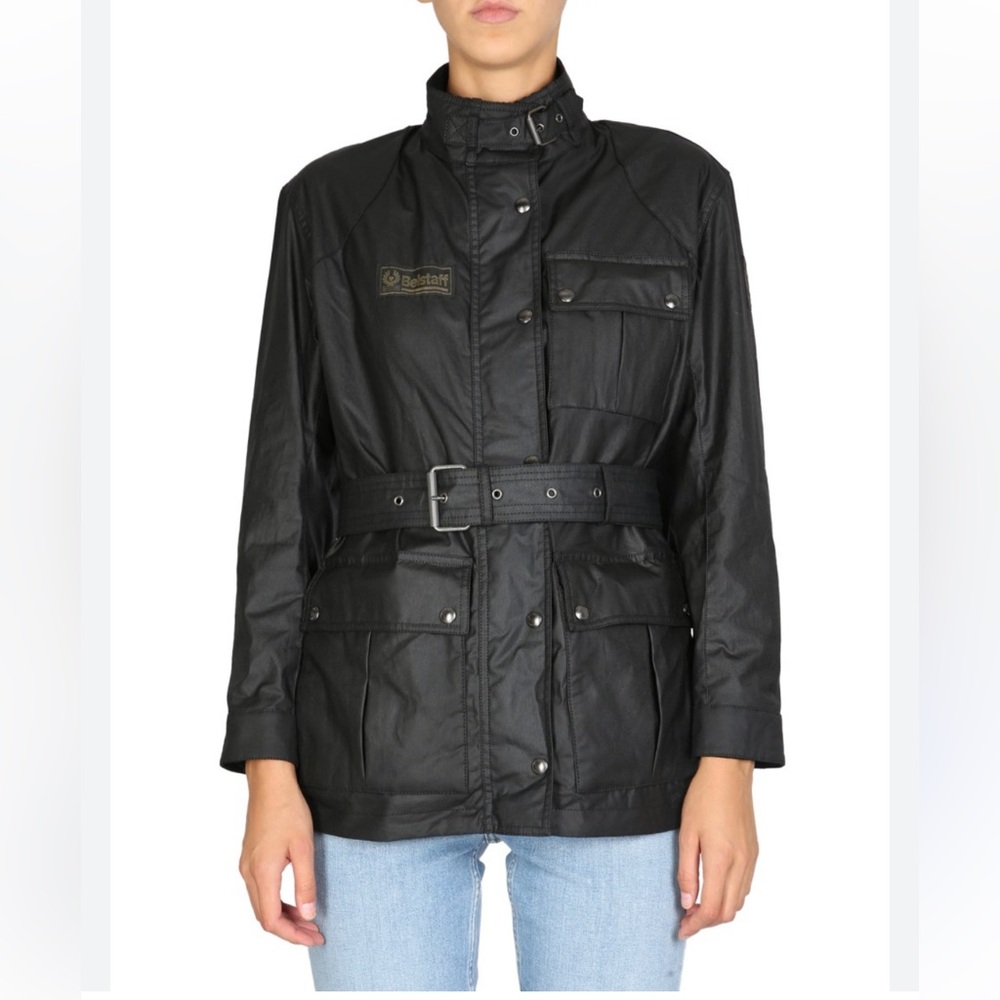 Belstaff  Heirloom Trialmaster Jacket, Black coated jacket size 14 - Picture 3 of 17